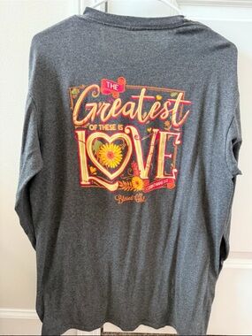 Blessed Girl "Greatest of These is Love" Long Sleeve Tee - Dark Gray
